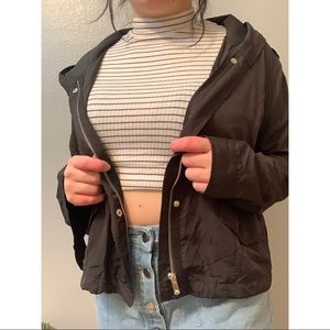 Forever 21 zip up black jacket.